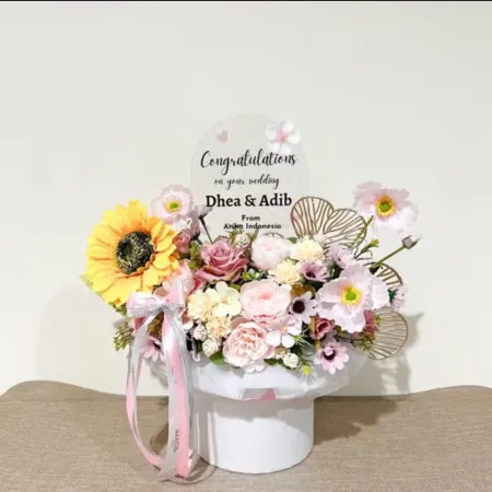 Bloom Box Akrilik Ucapan Wedding Karanganyar